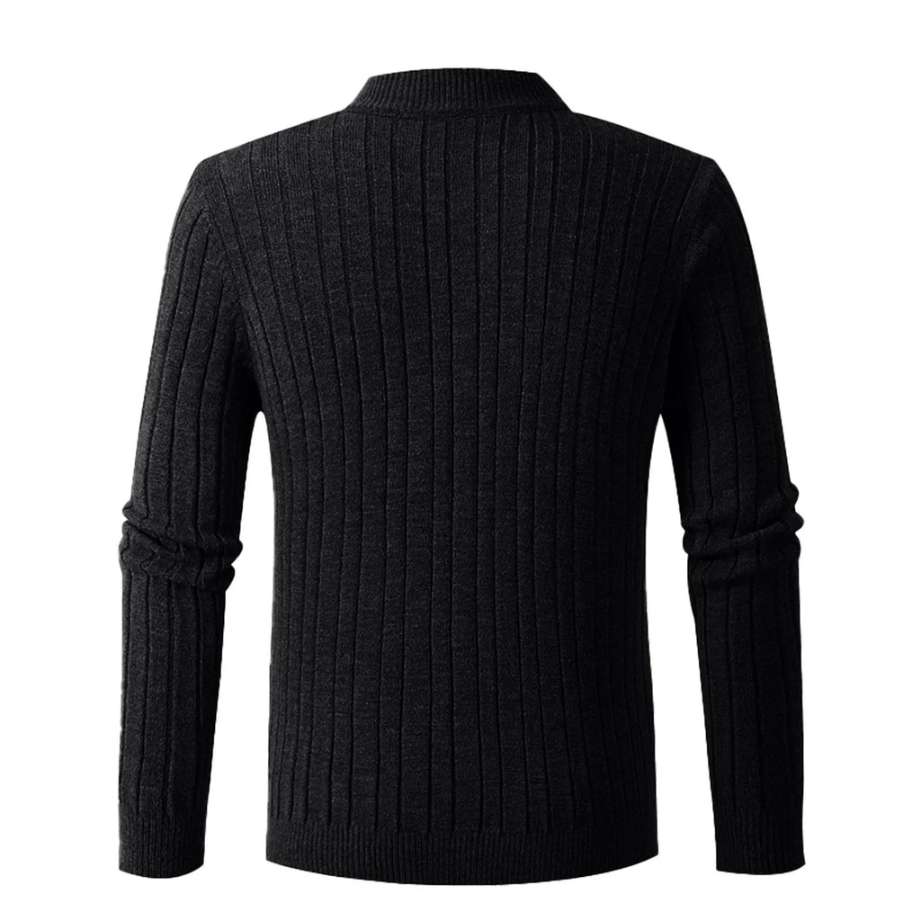 Sweaters for Men Cable Knit Crew Neck Top Long Sleeve Dressy Casual Fall and Winter Quarter Zip Pullover Sweater
